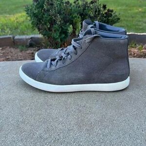 Cole Haan Gray Crosscourt High Top Sneakers- Women